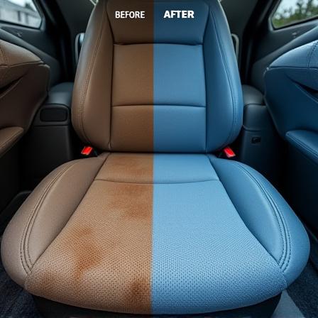 Prima e dopo pulizia interni profonda